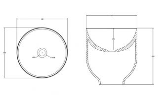 Раковина ABBER Stein AS2618 40см белый матовый